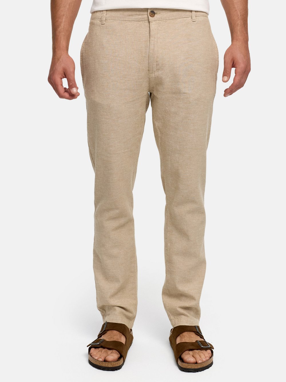 Indicode Chinohose Herren beige, S Image