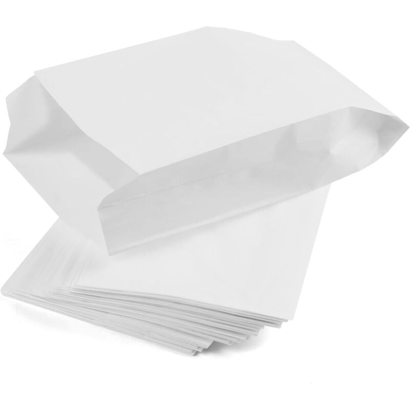 Sacchetto Di Carta Kraft Bianco, Sacchetti Regalo, Sacchetto Regalo Kraft, Piccolo Sacchetto Regalo Di Compleanno, Busta Vintage, Buste Regalo Di Natale (100 Pezzi, 28 Cm X 15 Cm X 9 Cm)
