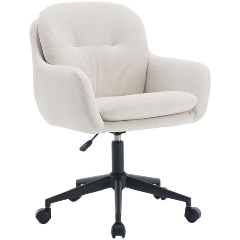 Wahson Office Chairs - Sedia Da Scrivania Girevole In Tessuto Sedia Da Ufficio Imbottita Poltrona Da Scrivania Con Rotelle Regolabile Poltrona Ufficio, Beige