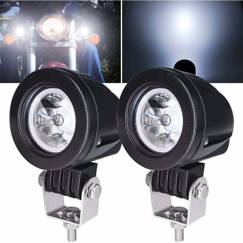 2 Pezzi 10w Led Bianco Fendinebbia Per Moto, Faro Led Per Moto Da 3 Pollici Luce Supplementare Fendinebbia Per Moto Faretto Impermeabile, Adatto Per 12-24 V Moto Bici Auto Camion, Da Debuns