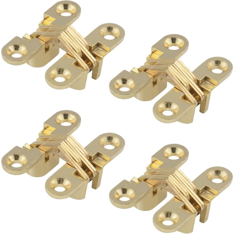Gotrays - Cerniera Nascosta, Cerniere A Croce, Cerniera Invisibile, Cerniere A Croce Invisibili Per Porta Pieghevole A 180 Gradi, Per Mobili, Porte In Legno, Armadi, Credenze, Scatole Di Legno