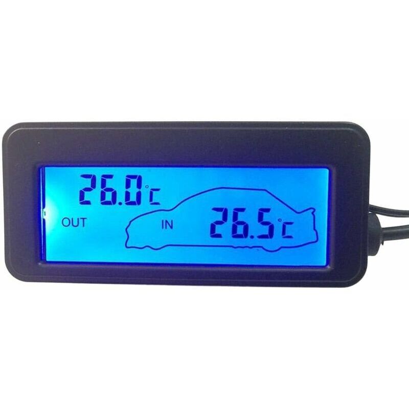 Termometro Per Interni Ed Esterni Per Auto, Termometro Digitale Dc12v, Termometro Per Auto Con Retroilluminazione, Mini Termometro Lcd, Termometro Per Interni Ed Esterni Per Auto, Ottimo Regalo