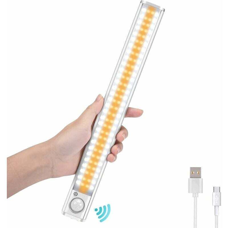 120 Led Dimmerabili Sotto Il Sensore Di Movimento Della Luce Sotto L'Armadio Illuminazione Sotto L'Armadio Batteria Ricaricabile Usb Wireless Portatile
