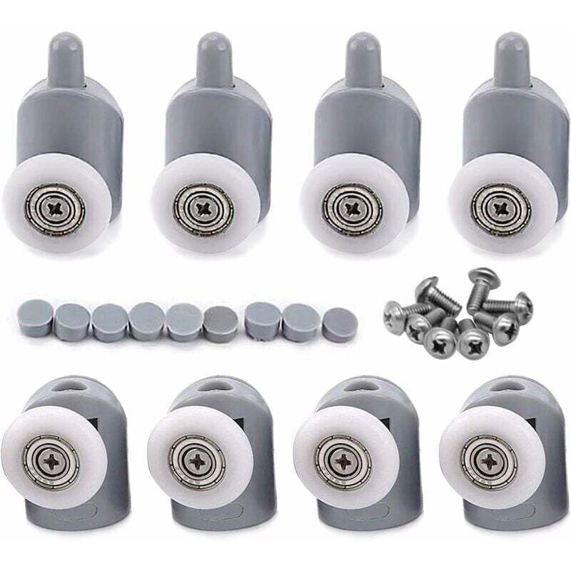 Ruote Per Porta Doccia Da 23 Mm, 8 Pezzi, Ruote Per Porta Scorrevole Del Bagno. Debuns