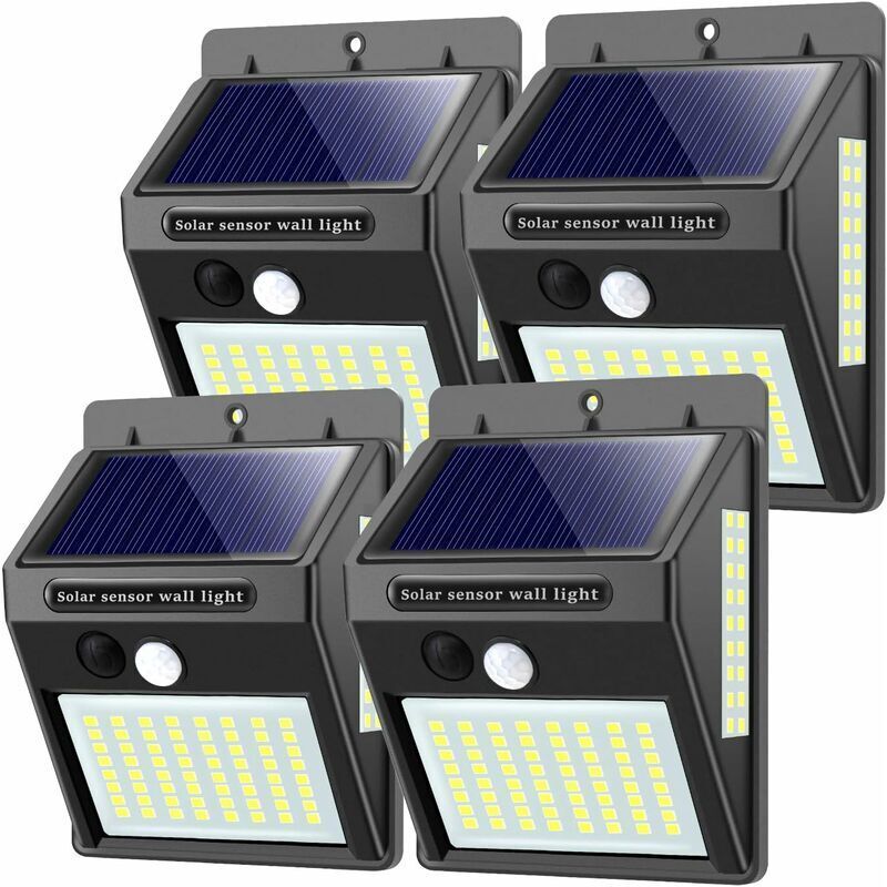 Luci Solari Da Esterno Con Sensore Di Movimento, Luce Solare Da Esterno Di Alta Qualità 100led-1000lumen, Luce Da Parete Solare Impermeabile Da 1500mah, Sensore Di Movimento Solare Da Esterno