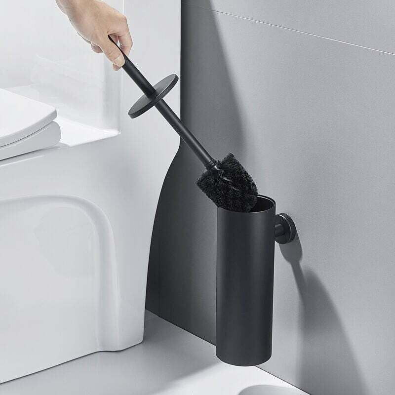 Porta Scopino Per Wc Nero Scopa Per Wc In Acciaio Inossidabile 304 Montaggio A Parete Impermeabile Facile Da Pulire Per Wc Bagno Wc Con Porta Scopino Antibatterico