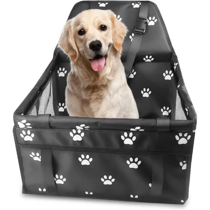 Seggiolino Auto Per Cani, Trasportino Per Cani Per Auto Con Cintura Di Sicurezza, Seggiolino Auto Per Cani Con Asta Di Supporto Livellante, Borsa Per Il Trasporto Pieghevole Impermeabile Per Cani Per