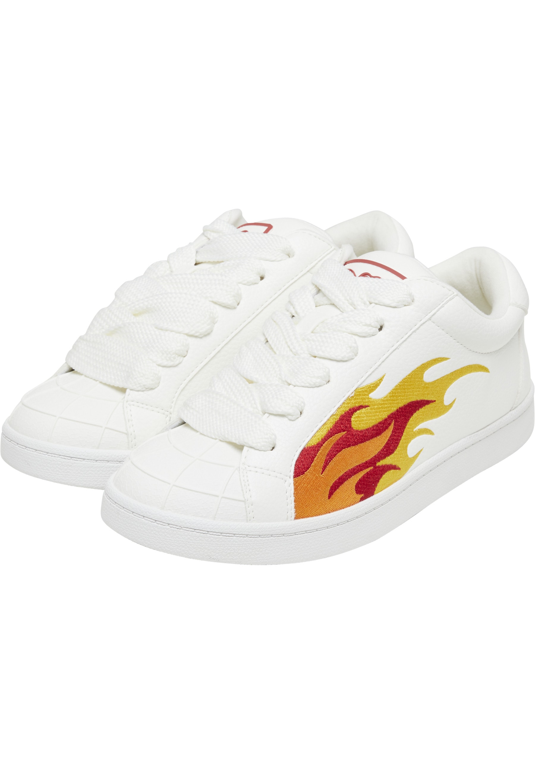 Trainingsschuh BUFFALO "Buffalo LIBERTY", Damen, Gr. 41, weiß, gelb, rot, Polyurethan, Schuhe