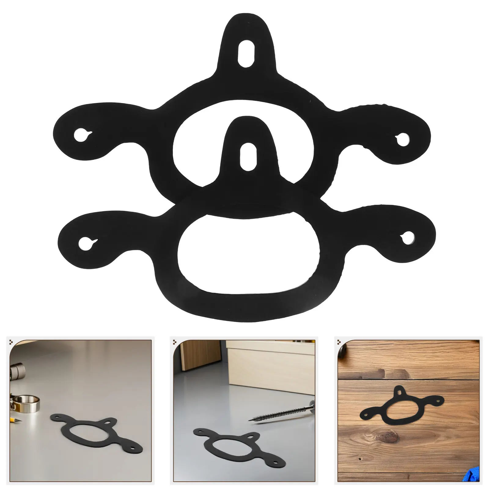 2 Stück Schwarze Gummi-Sporenriemen Elastische Sichere Reitstiefel-Zubehörteile Western Pferdesporen Befestigungsriemen Reitsport-Ausrüstung Image