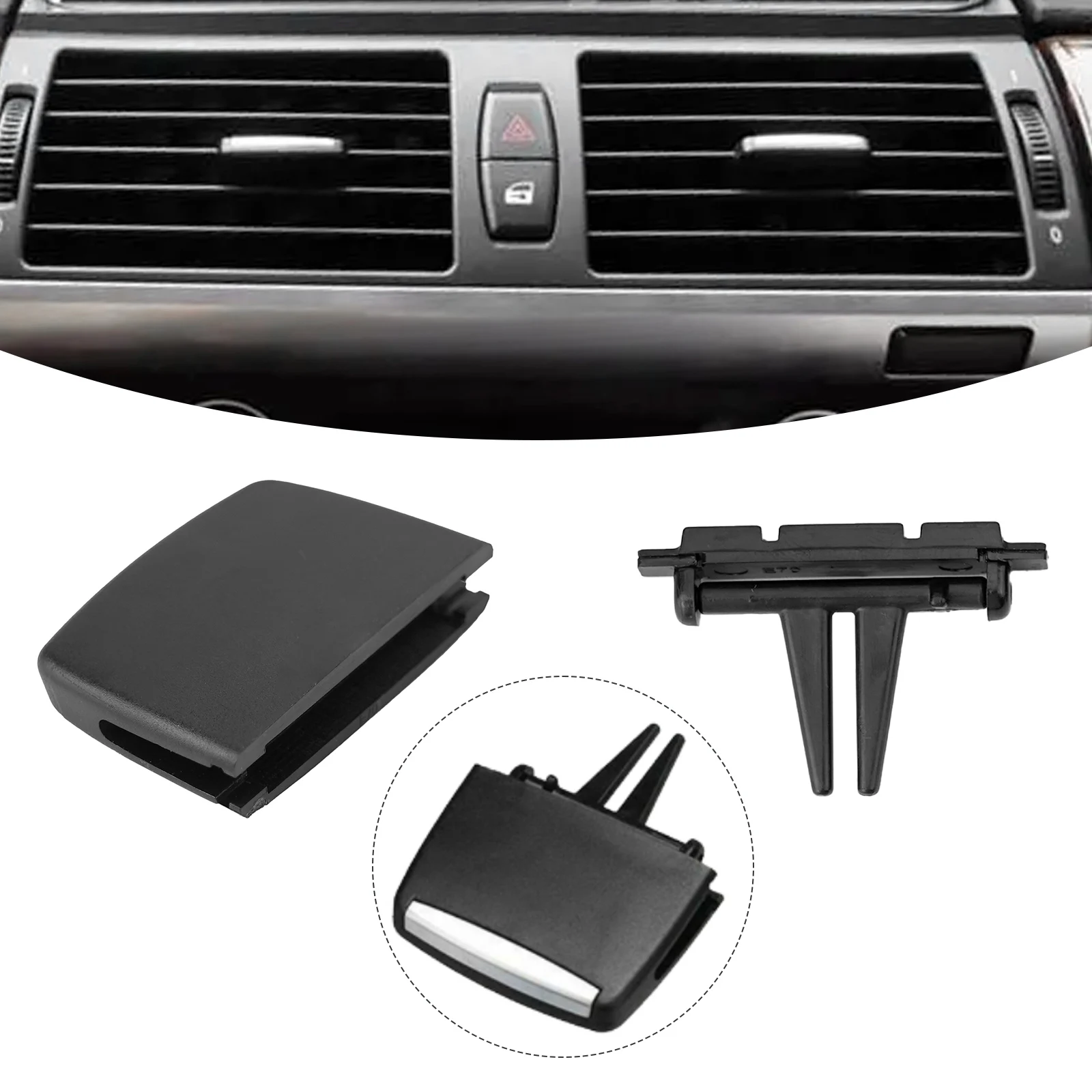 1/2 stücke Für BMW X5 E70, X6 E71 Auto Klimaanlage Air Outlet Clip ABS P Schwarz Silber 1 stück Innen Ersatz Teile
