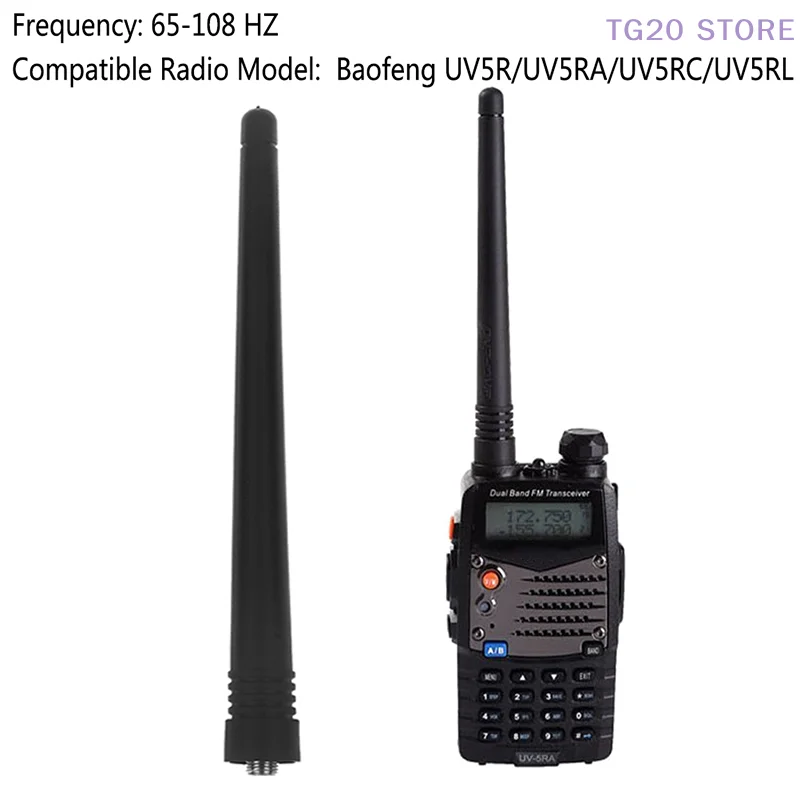 Baofeng walkie-talkie original antenne SMA-F ham hf antenne uhf & vhf 65-108mhz geeignet für UV-5R/5ra/5rc/5rl radio zubehör Image