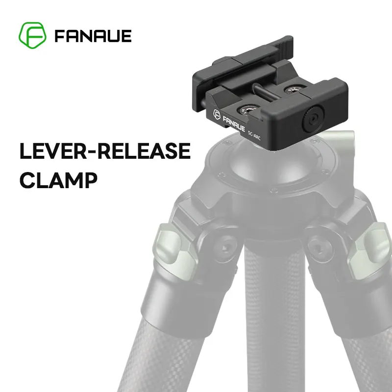 FANAUE Schnellspannhebel-Entriegelungsklemme, kompatibel mit Arca Swiss/RRS Schwalbenschwanz auf Picatinny-Adapter für Bipod-Stativ Image