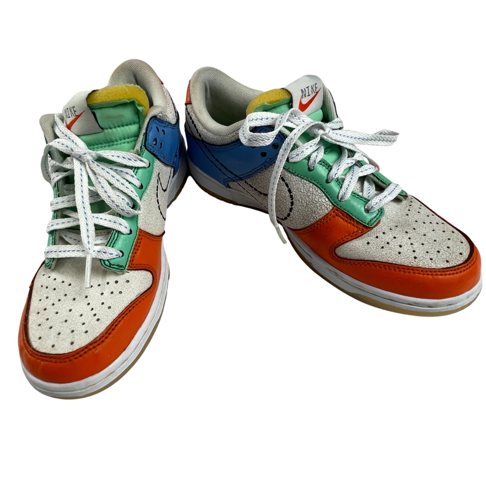 Nike Shoes | Grade School Nike Dunk Low 'Nike 101' (Gs) Kids 7y Multi Color [Dx3363-100] | Color: Blue/Orange | Size: 7
