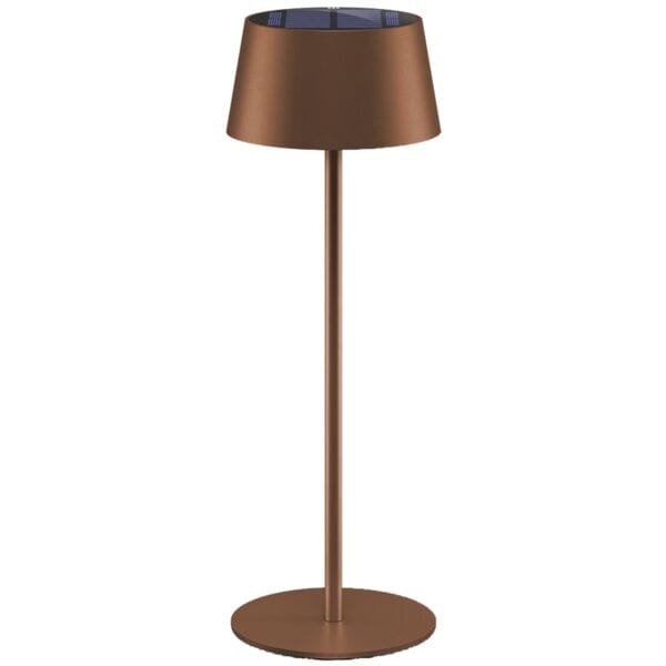 goobay Solar LED-Tischlampe braun