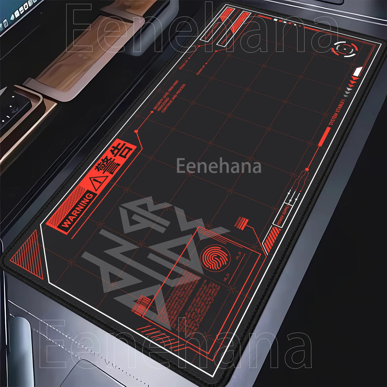 Großes Mauspad HD-Druck Erweitertes HD-Spiel-Mauspad mit Mechanischen Zeichnungen XXL Gummi-Unterlage Rutschfeste Gaming-Zubehör Schreibtischunterlage Image