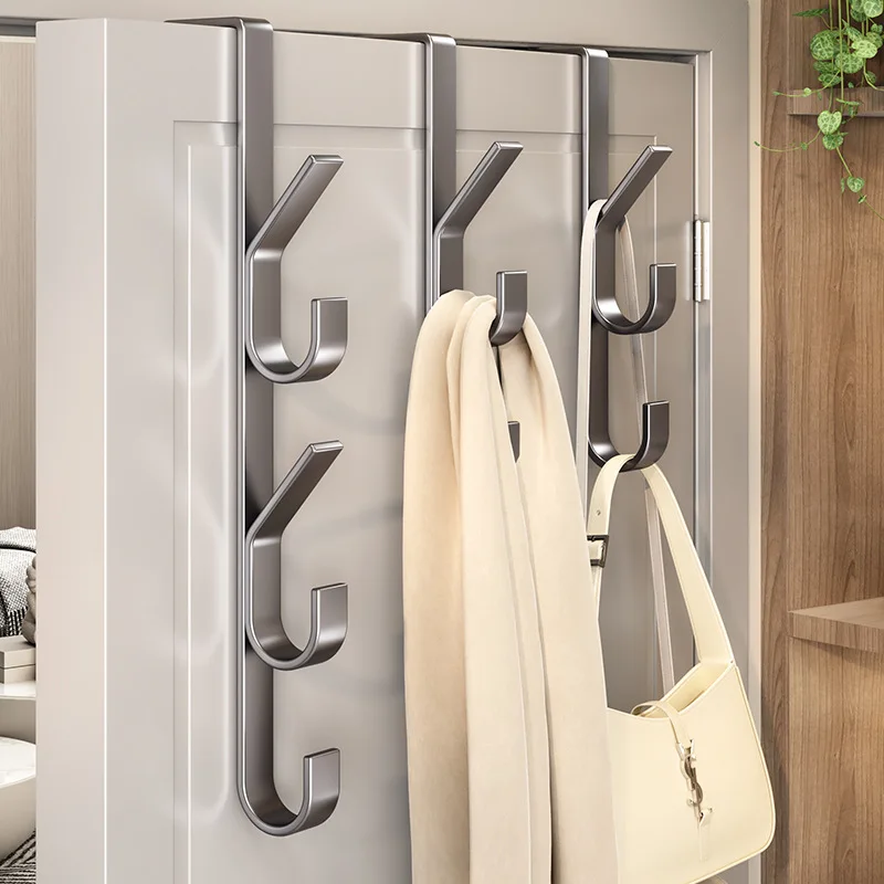 Türhaken aus Metall für Mäntel, Hüte, Schals, Schlüssel, Taschen, Aufbewahrungsregal mit 3/5/7 Haken, einfache Installation, Haken für Zuhause, platzsparend
