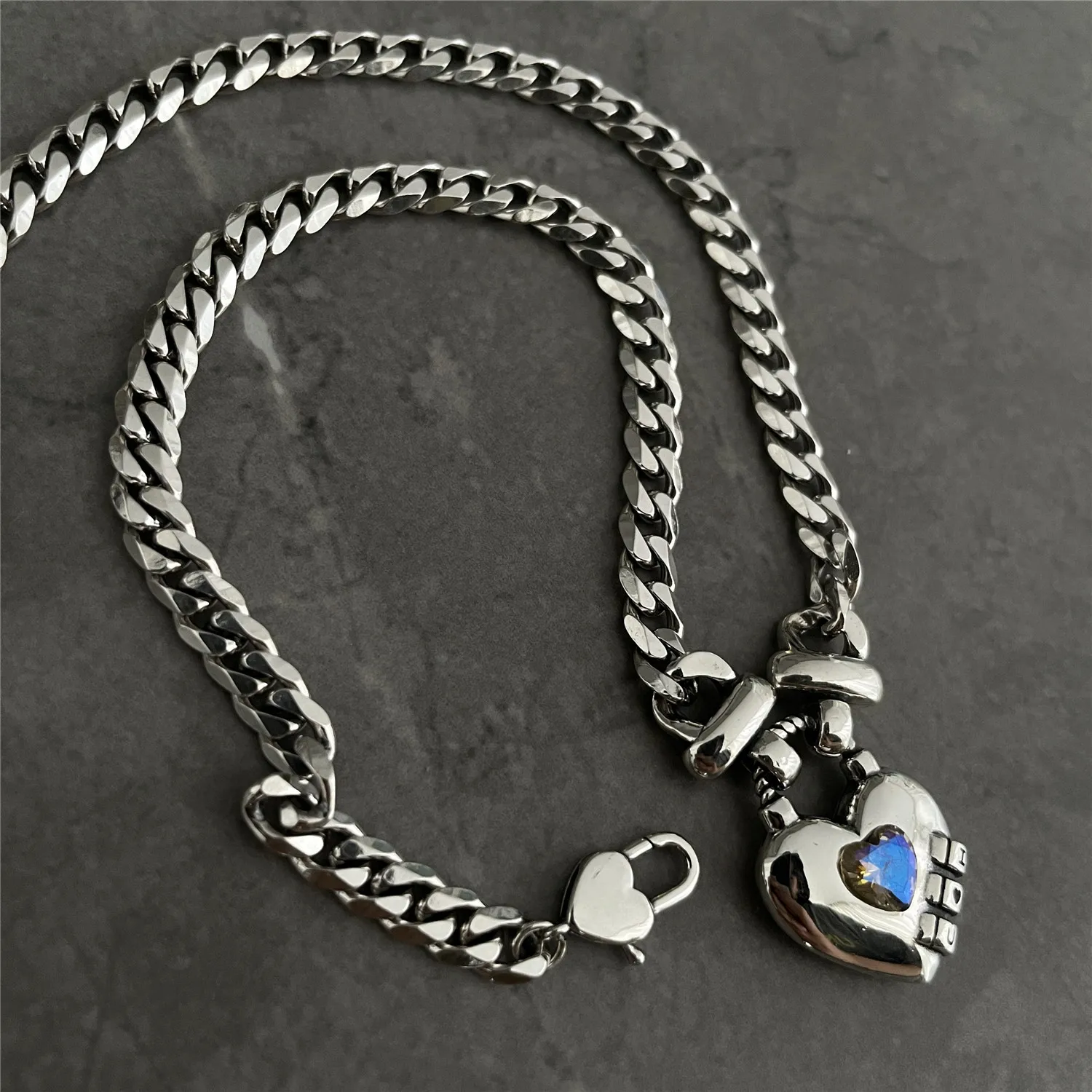 2023 neue Ankunft Romantische Liebe Herz Shiny CZ Zirkon Stern Thai Silber Damen Kurze Ketten Halskette Schmuck Für Frauen Geschenke Image