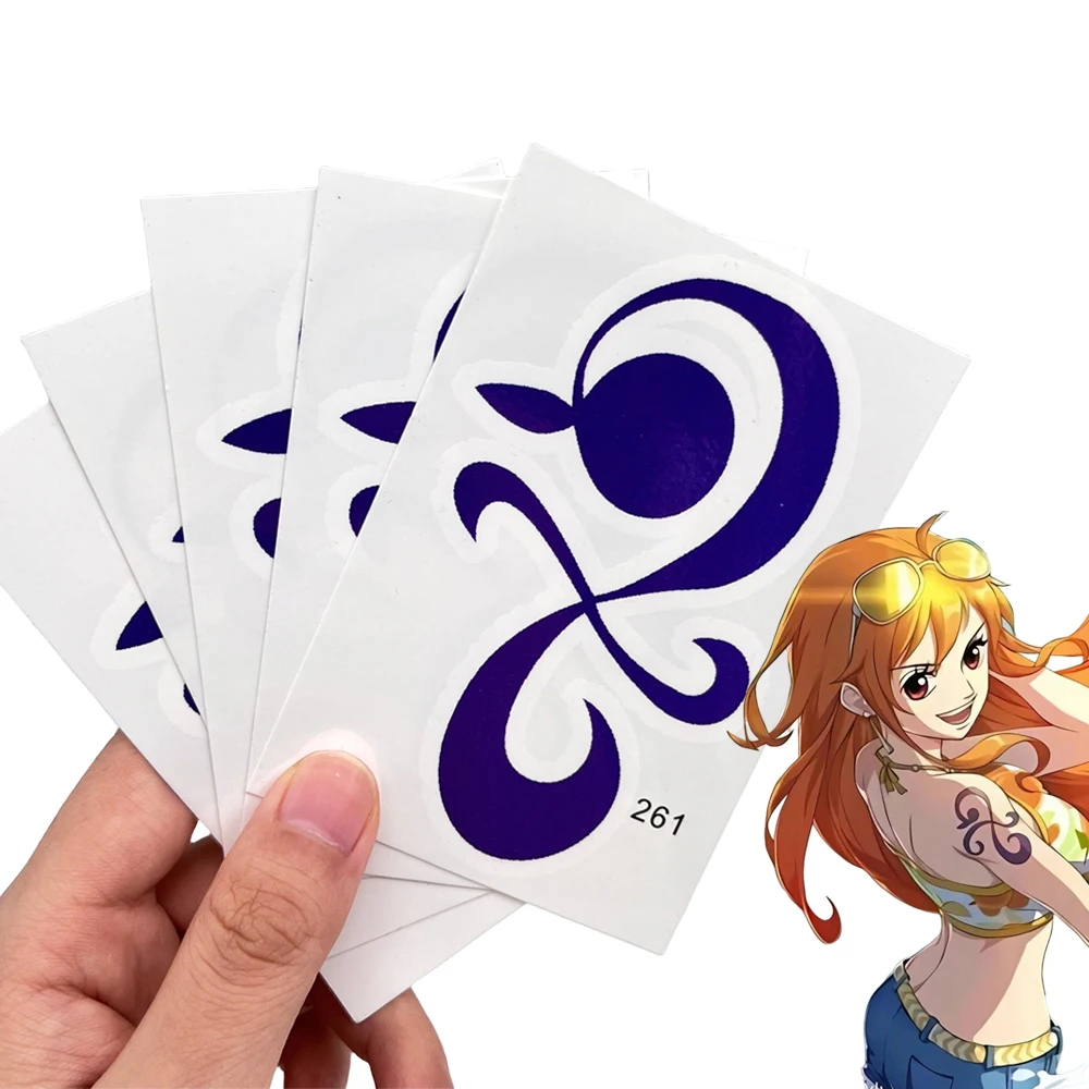 Anime Nami Tattoo Aufkleber Cosplay Wasserdichte Gefälschte Tätowierung Maskerade Party Sexy Tattoo Aufkleber Prop Halloween Zubehör Image