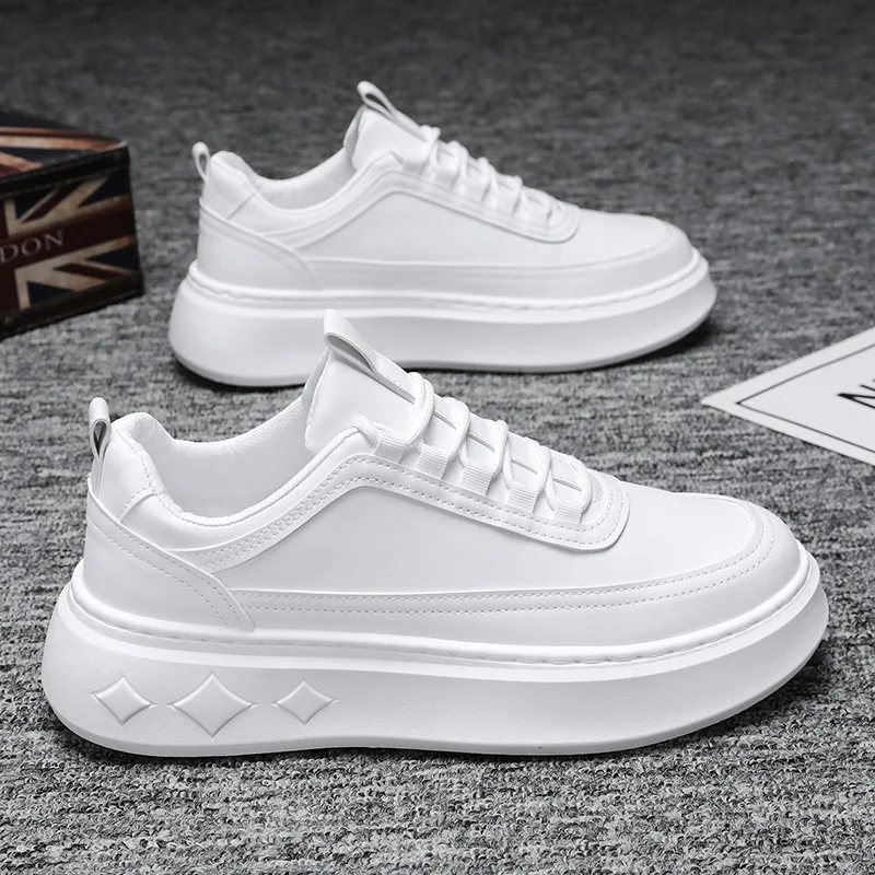 Nuove Sneakers da Uomo con Suola Morbida, Scarpe Sportive di Alta Qualità alla Moda, Scarpe Bianche Traspiranti con Plateau, Zapatos De Hombre