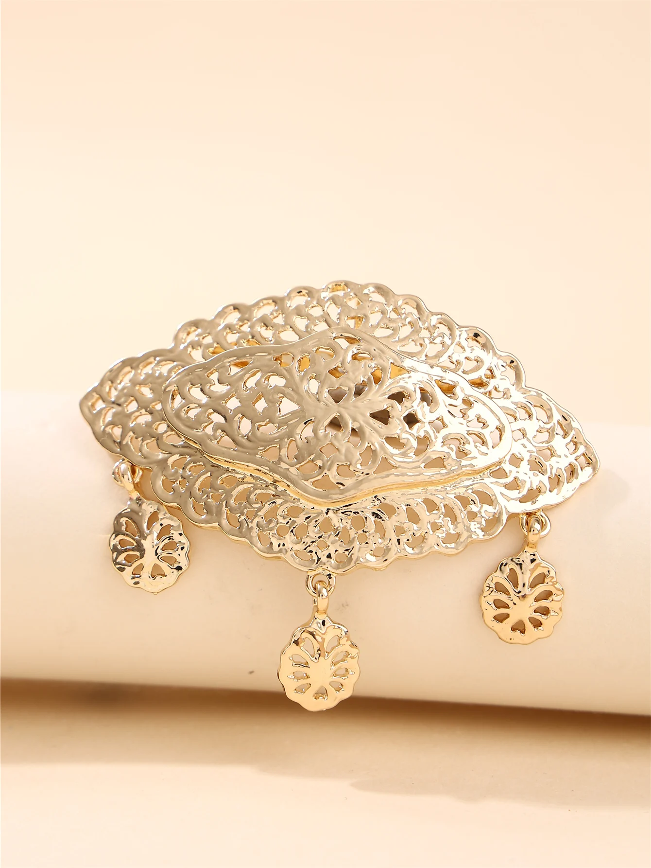 Marokkanische Damen-Brosche, mehrfach zu tragen, hohles Design, modische Anstecknadel, Braut, Hochzeit, Party, Corsage, Festival-Accessoire Image