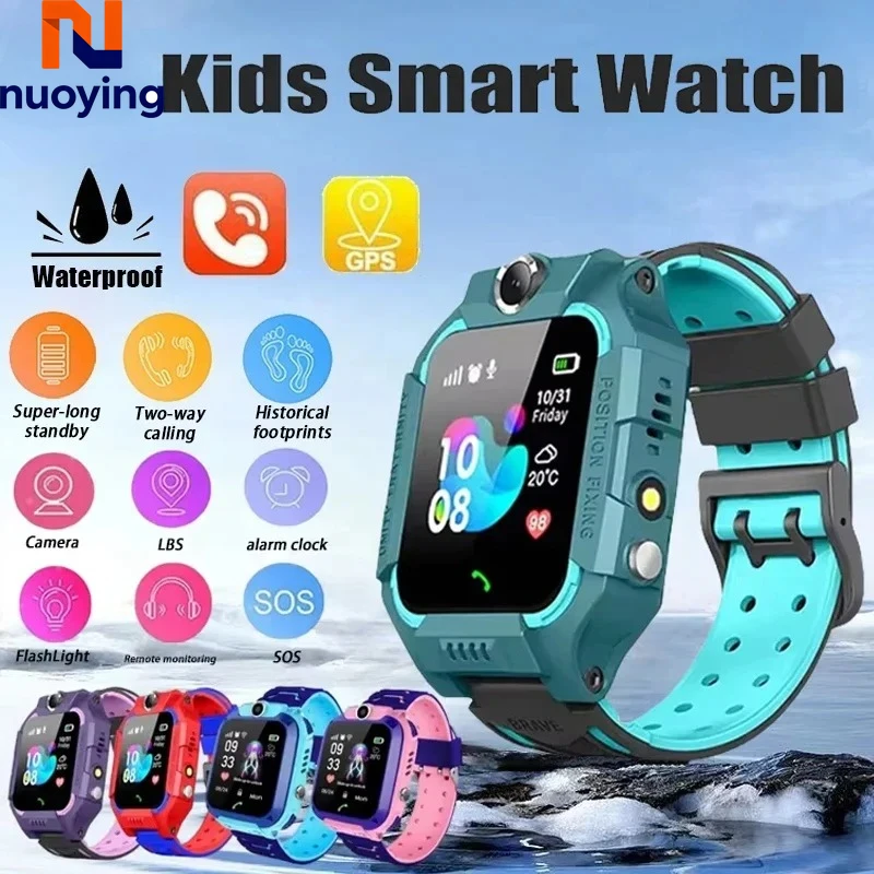 Kinder 4G Smartwatch SOS GPS-Ortung SIM-Karte Anruf Kinder-Smartwatch Kamera Wasserdicht Jungen Mädchen Geschenk für iOS Android 2025 Image
