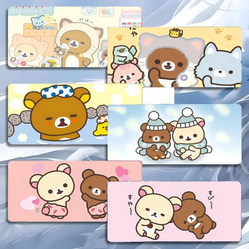 R-Rilakkuma Character Cute Mouse Pad Mousepad Large Gaming LockEdge Verdickte PC-Tisch-Schreibtischunterlage