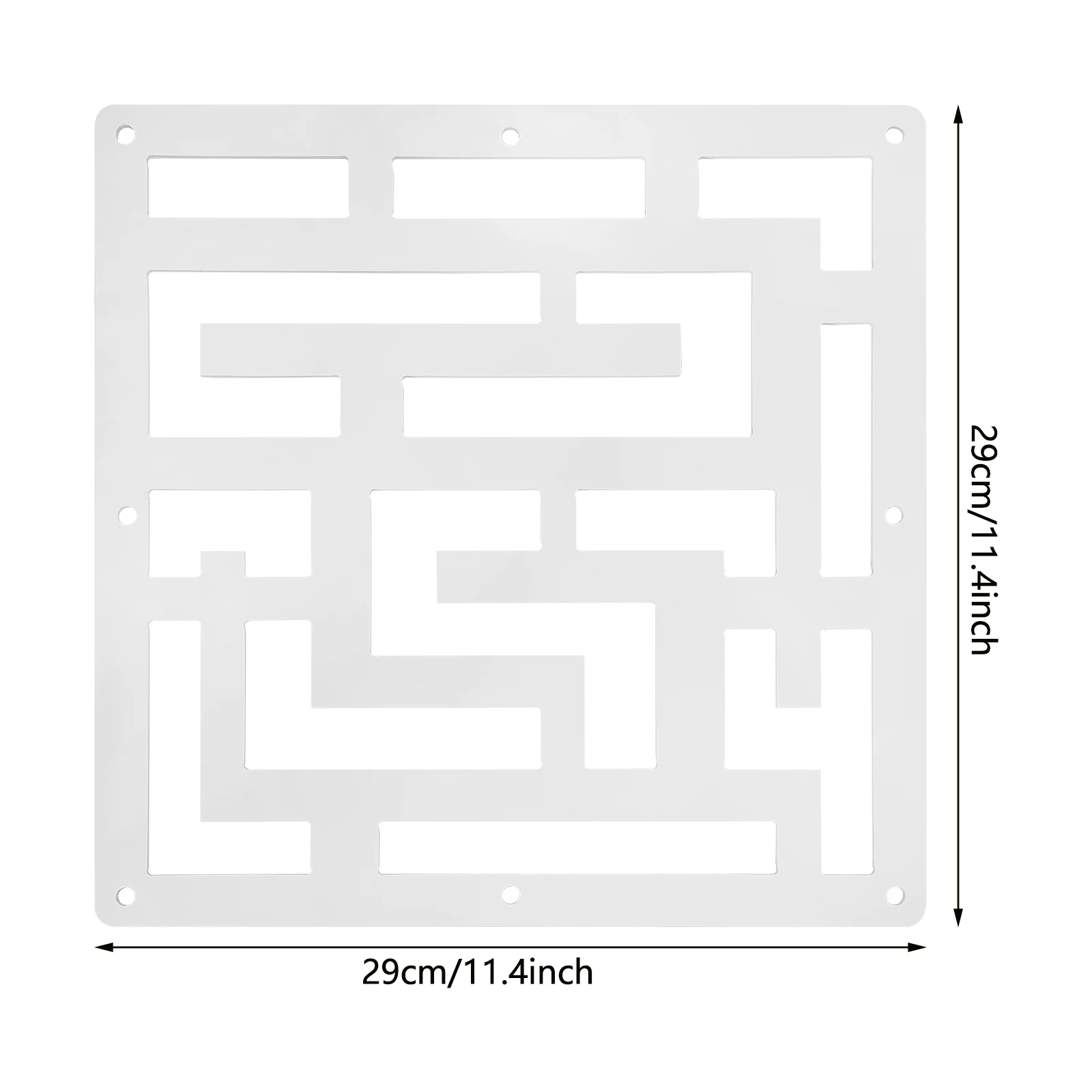 24 Pieces 11.4*11.4in White Quadratisch Karo-Wort Raumteiler-Screen, 24PCS Teiler-Screen, Hangende Raumteiler-Screen