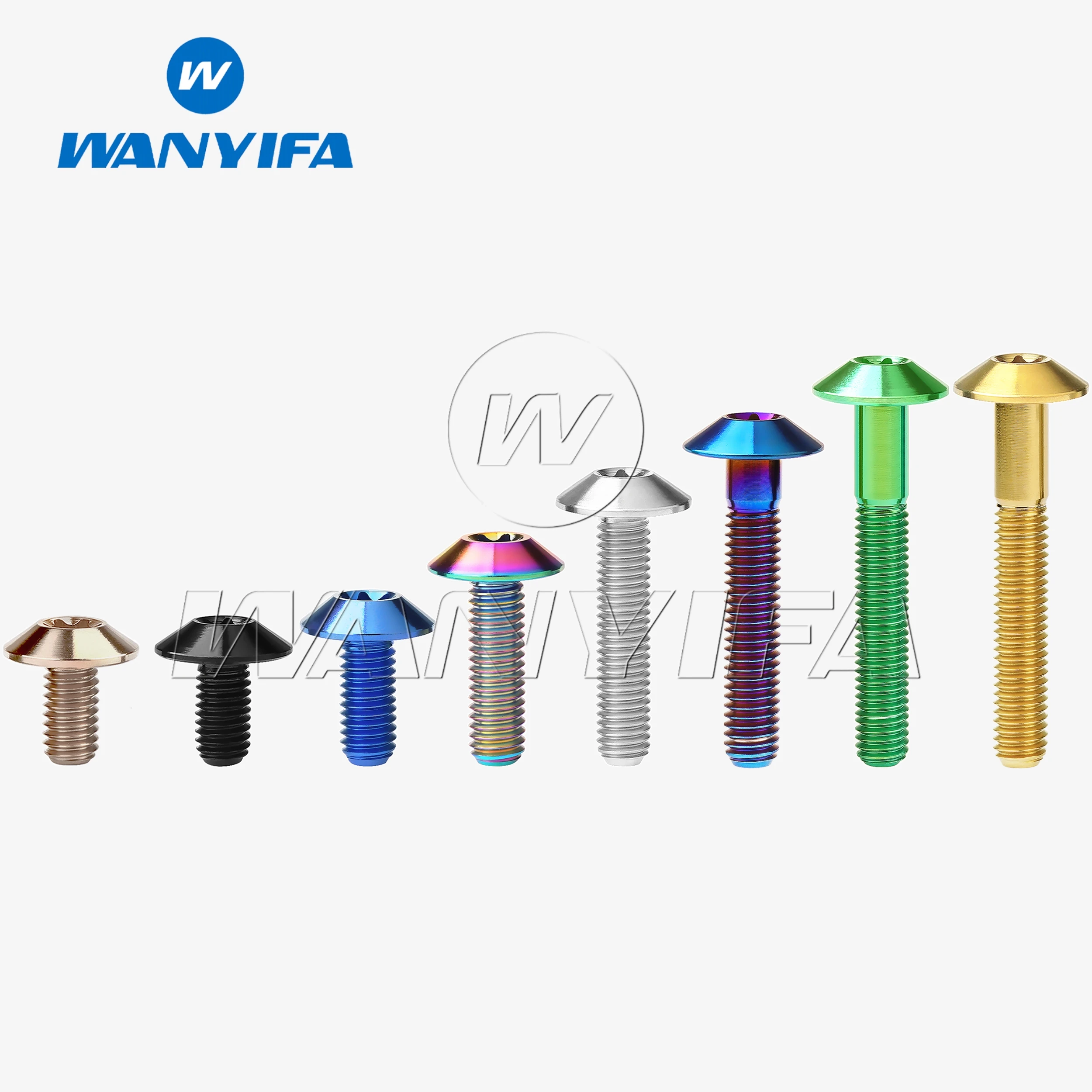 Wanyifa Titan-Ti-Schraube M6 x 12, 15, 16, 20, 25, 30, 35 mm Knopf-Torx-Kopfschrauben für Motorräder Image