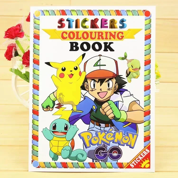 Malbuch Cartoon Pokemon Anime Malbücher Schreibwaren Kreatives Malbuch Malpapier Lerngeschenk Image