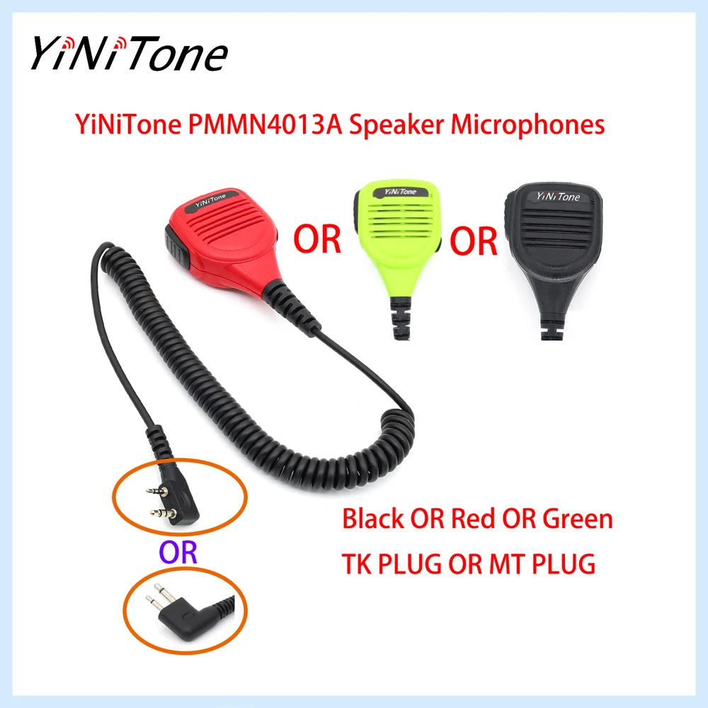 YiNiTone PMMN4013A TK/MT 2Pin Radio Lautsprecher Mikrofone mit 3,5mm Audio Jack Für Motorola EP450 CP200D GP88 CP185 für Baofeng Q Image