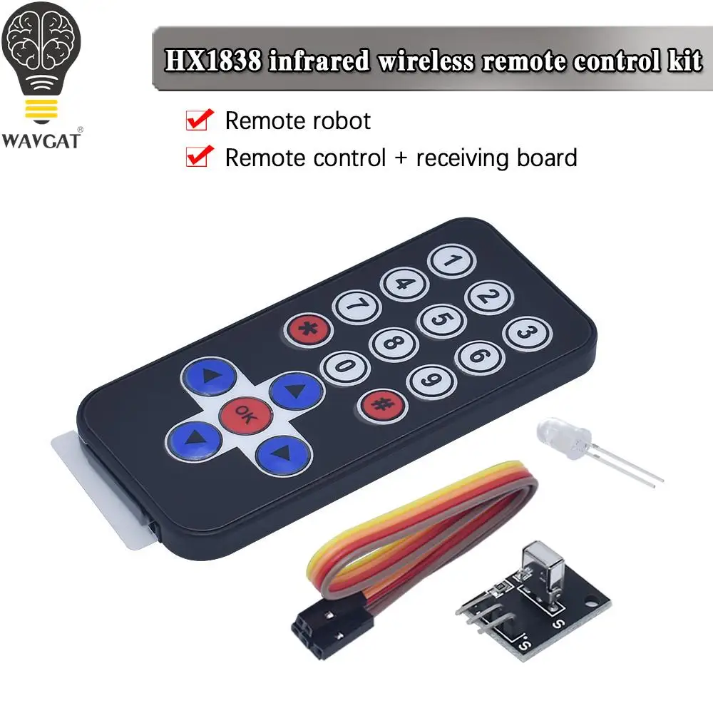 1 LOS Infrarot IR Drahtlose Fernbedienung Modul Kits DIY Kit HX1838 Für Arduino Raspberry Pi Image