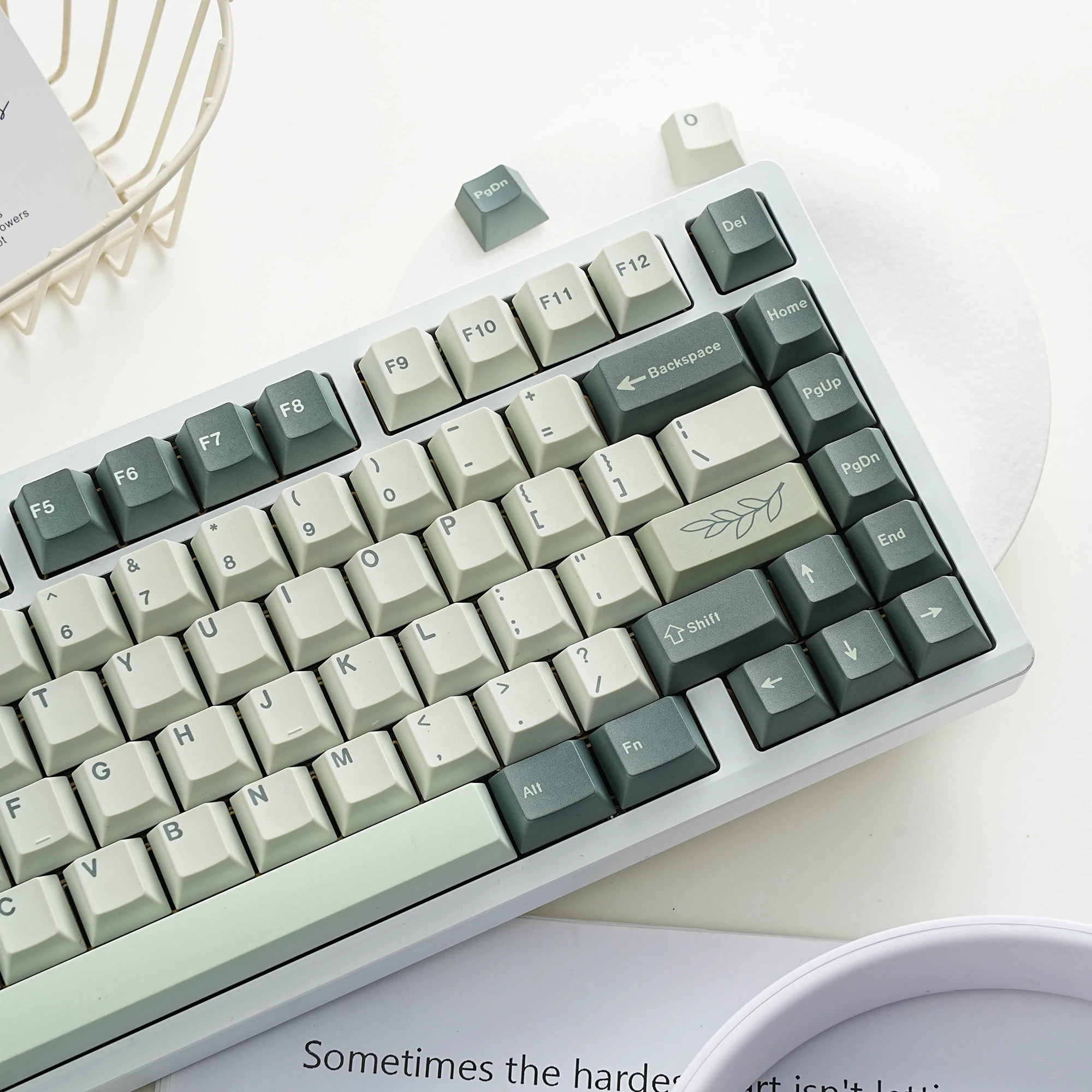 Cherry PBT-Tastenkappen Botanical ISO Deutsch Spanisch Französisch Koreanisch Russisch Tastenkappen Dye Sub 143 Tasten für mechanische Gaming-Tastaturen Image