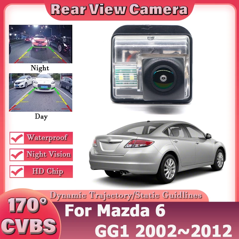 Rückansicht Kamera Für Mazda 6 GG1 2002 ~ 2012 GG GY Wagon CCD Nachtsicht Rückfahr Kamera kennzeichen Kamera 170 ° Fischaugenobjektiv Image
