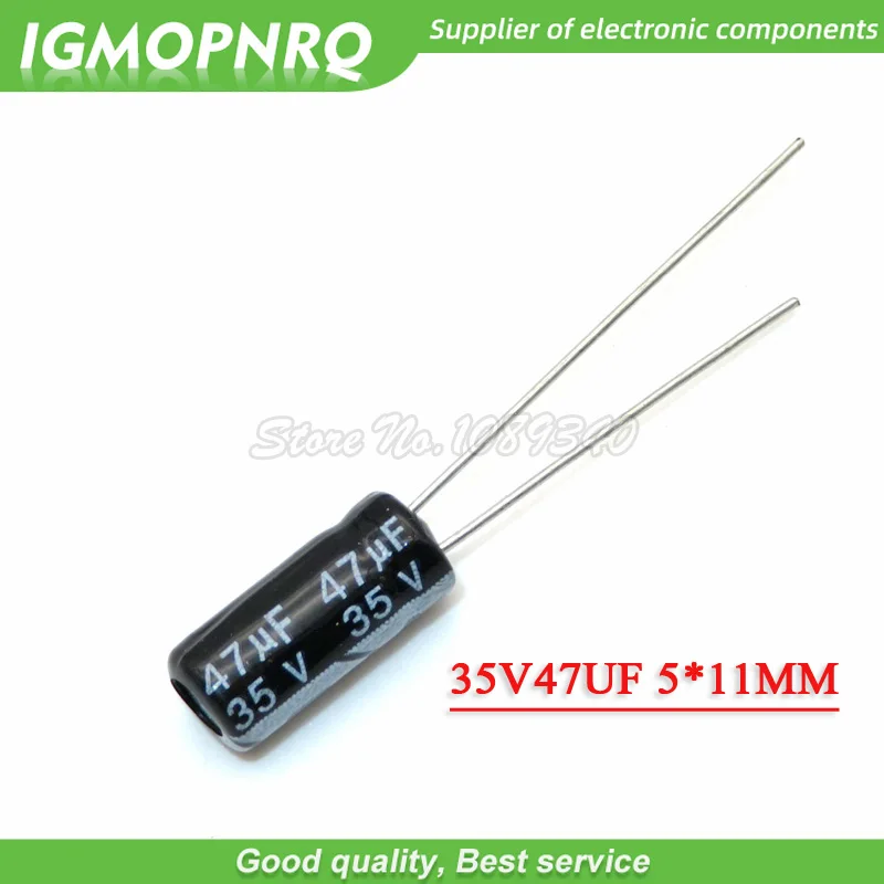 50PCS 35V47UF 5*11mm 47UF 35V 5*11 aluminium-elektrolytkondensator Image