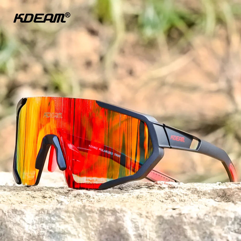Kdeam bruchs ichere tr90 aktiv polarisierte sonnenbrille männer ultra-griff gummi nase mehr schicht ige spiegel linse klare linse kd0802 Image