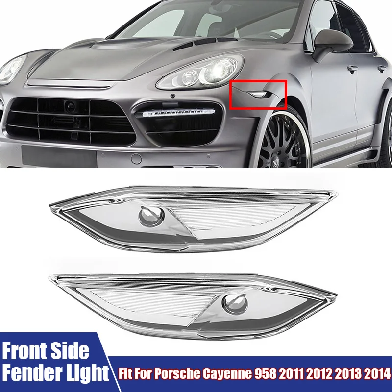 Links, Rechts Auto Vorderseite Kotflügel Licht Blinker Marker Licht Fit Für Porsche Cayenne 958 2011-2014 # 95863107100, 95863107200 Image