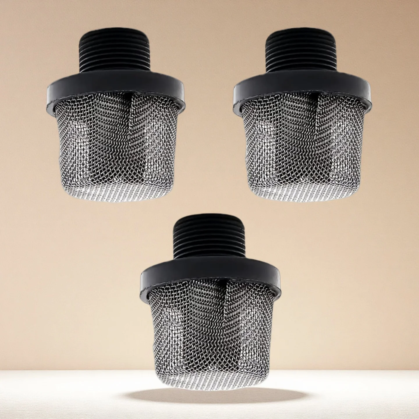 3 Stück 3/4 Zoll Airless Farbspritzpumpen-Einlassfilter Ersatzfilter für Farbsprühgeräte Image