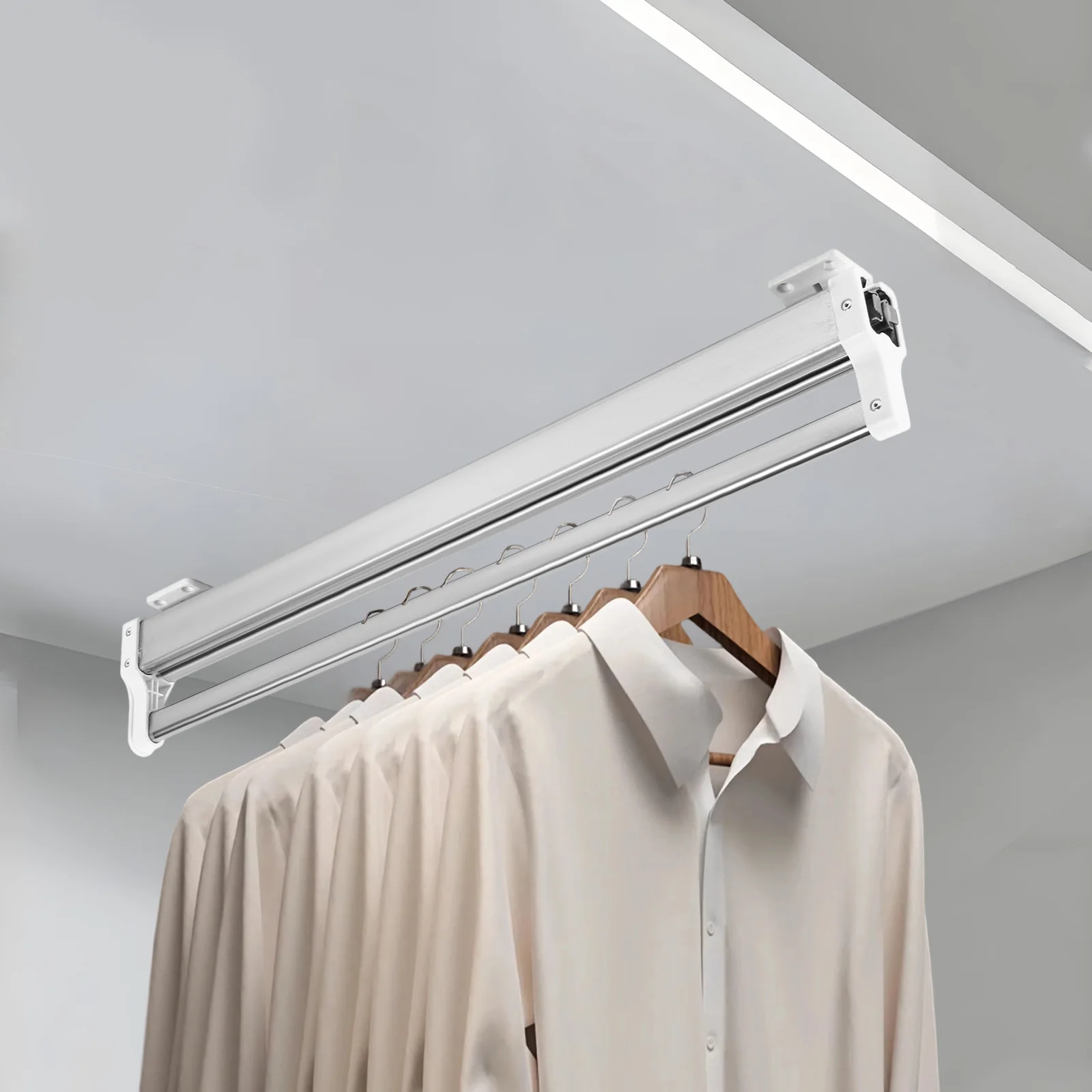 Ausziehbare Kleiderstange für Schrankorganisation, Hosen- und Rockaufbewahrung, Teleskopstange für Zuhause, Schlafzimmer, Hotel, Bekleidungsgeschäft