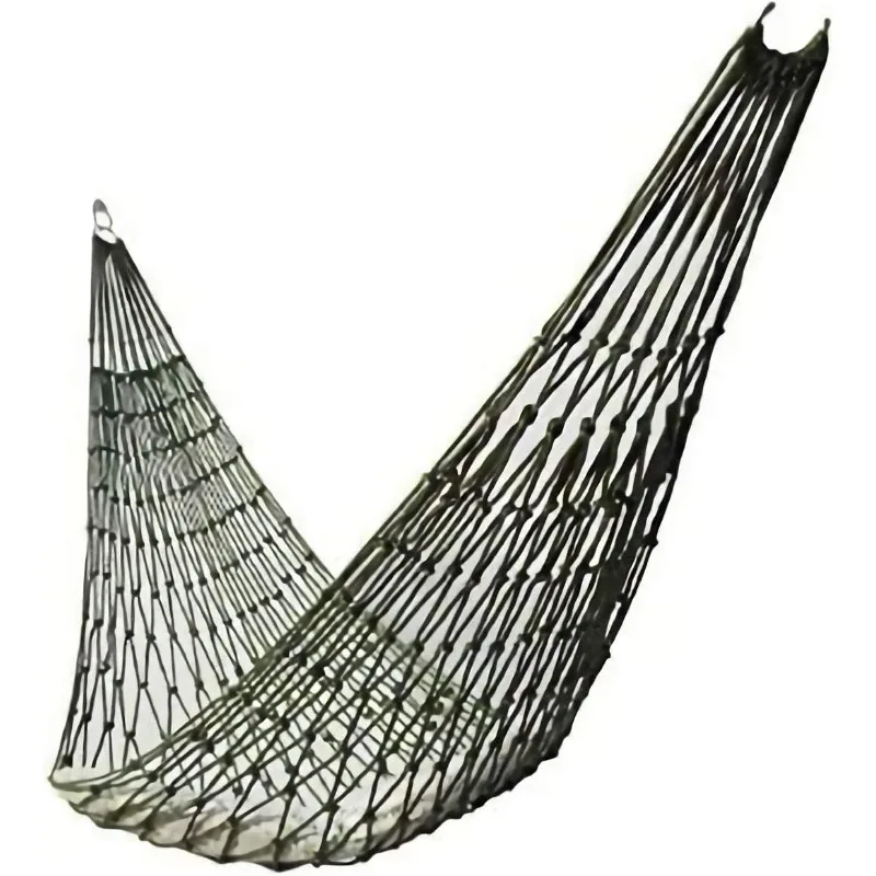 Tragbare Netz-Hängematte, Einfache Hängematte-Schaukel, Tragbarer Garten-Außenbereich-Hängesessel, Verstärkte Nylon-Seil-Hängematte für Innenräume