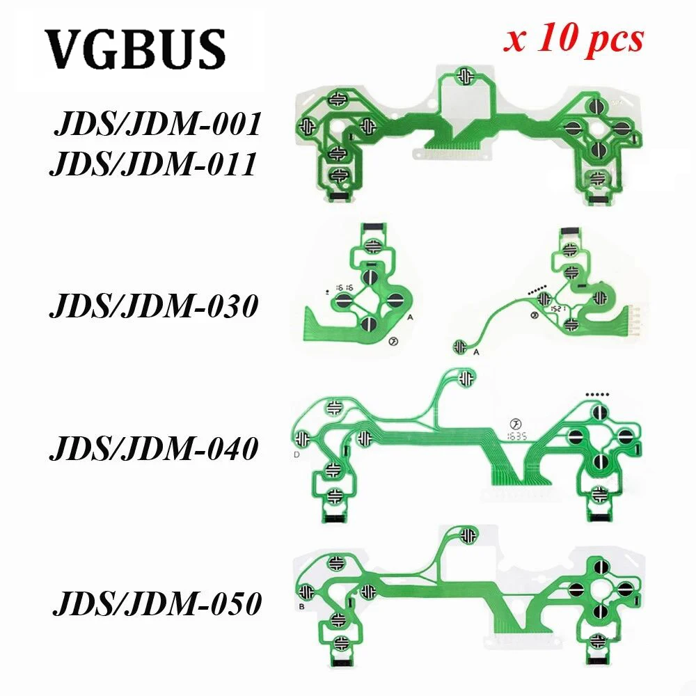 10 Stücke Leitfähige Folie Tastatur Flexkabel PCB Tasten Band Platine Für PS4 4 Pro Slim JDM JDS 001/011/030/040/050 Image