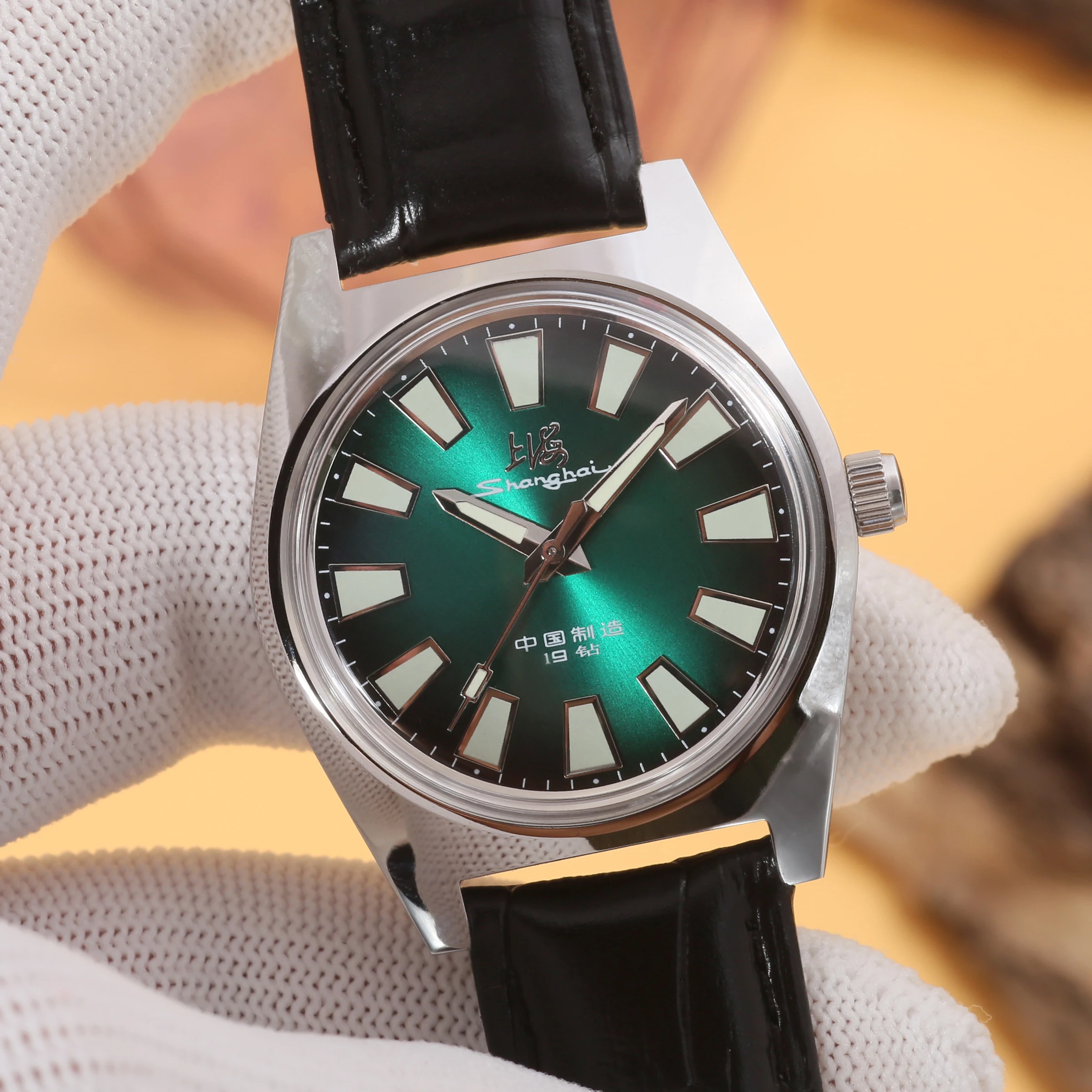 Shanghai Mechanische Uhr 36MM Handaufzug-Automatikuhr 7120 Wasserdichte Bauhaus-Design-Uhr für Herren Großhandel Image