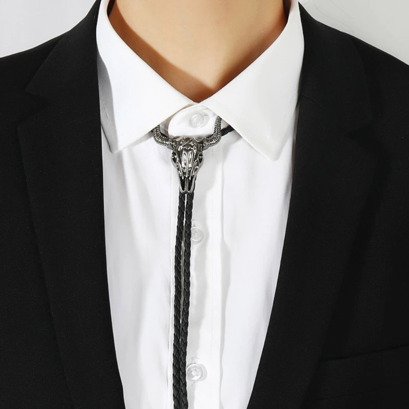Western Vintage Bolo Krawatte Cowboy Krawatte Longhorn Stier Bolo Krawatte Natives american Bolo Krawatte für Männer Cowboy Krawatte Western Bolo Image
