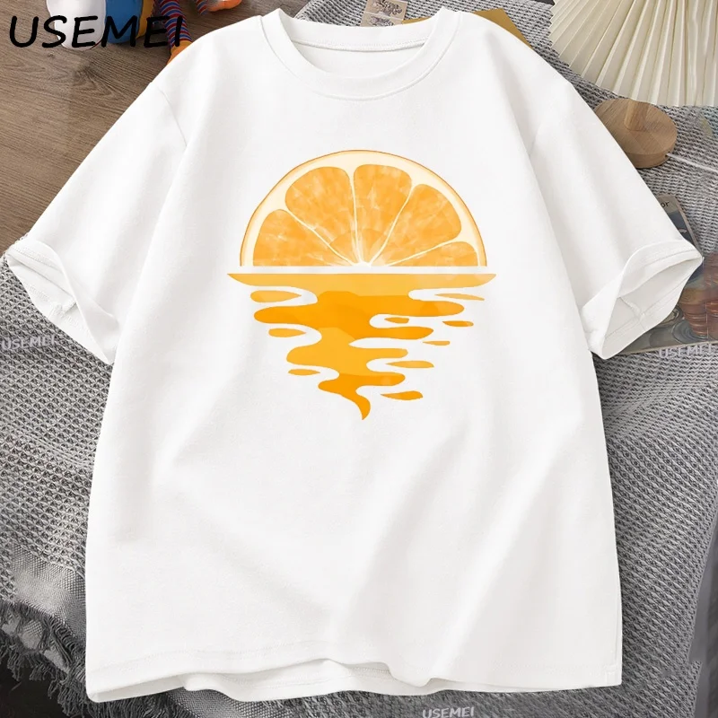 Orange Obst T Shirt Obst Liebhaber Party T Shirt Casual Männer Frauen Baumwolle Kurzarm Herren Designer Kleidung Streetwear T-shirts