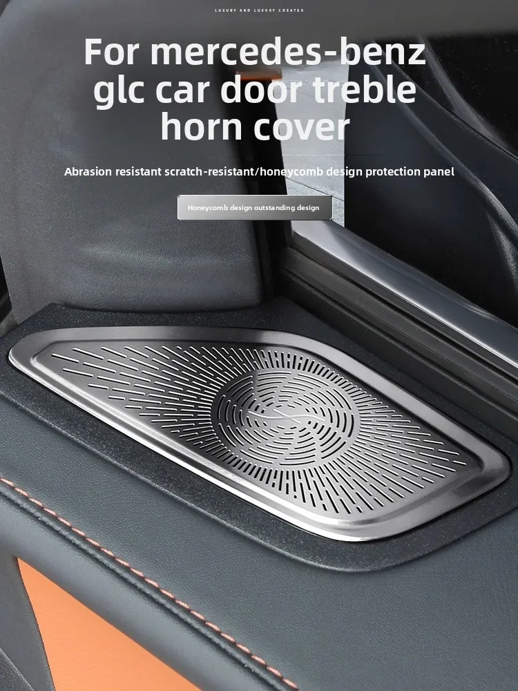 Für Mercedes Benz GLC X254 23-25 Tor-beschichtete Gitterplatte Hochtöner Edelstahl-Aufkleber Innenraum Autozubehör Aufkleber Image