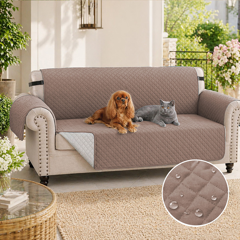 100% Waterproof Couch Covers Sofa Covers for Dogs Couch Protector Triple Non-Slip Sofa Slipcover for 3 Cushion Couch Furniture Protector for Pets, Kids,Dog
