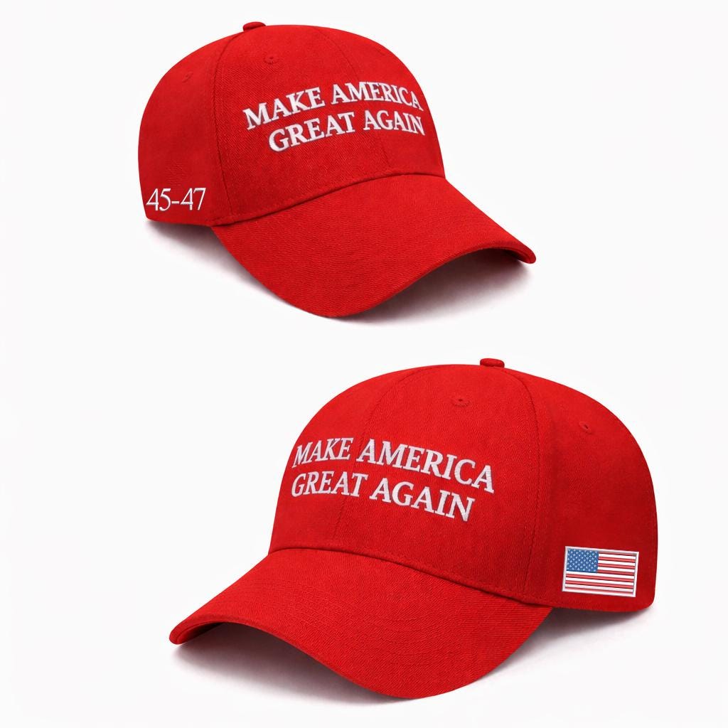 "Cappello \"Make America Great Again\", cappelli Trump, cappello Trump 2026, cappello da baseball rosso, cappello con bandiera USA, cappello politico ric"