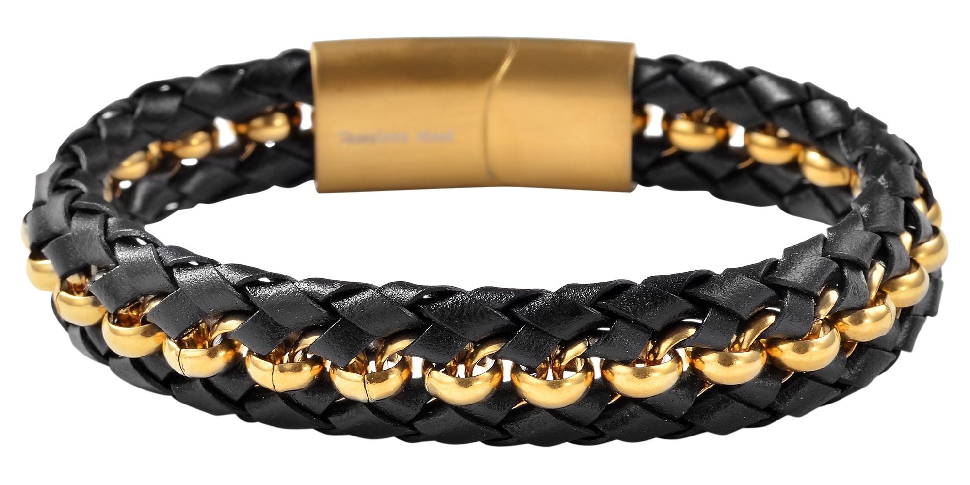 Armband ADELIA´S "Unisex Armband – Lederarmband aus Leder 23 cm", schwarz, Armbänder, Damen, 23cm, Leder, Armband, Schöne Geschenkidee zum einen besonderen Tag