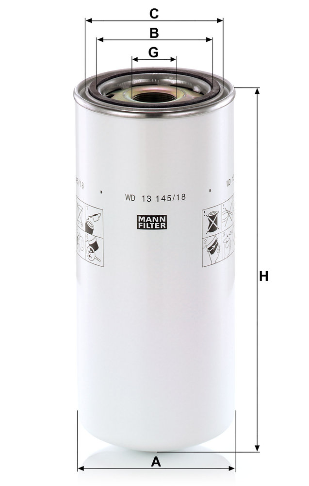 MANN-FILTER wd1314518 136mm Image