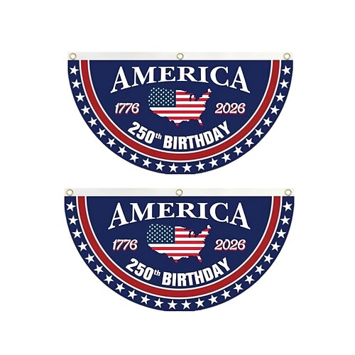 Flagge zum 250. Jahrestag der USA für den Außenbereich, patriotisch 1776–2026 mit Freiheitsstatue, Garten- und Hausbanner für den 4. Juli