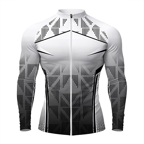 Herren Standard Anti UV Shirt T-Shirt zum Schwimmen Farbverlauf Geometrie Farbblockierung Reißverschluss UPF50 UV Schutz Schnelltrocknend Langarm Bademode Schutz gegen Hautausschlag Surfen Image